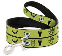 Disney Pet Leash, Dog Leash, Monsters Inc Mike Icons Greens Black White, 6 Feet Long 1.5 Inch Wide