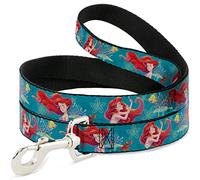 Disney Pet Leash, Dog Leash, The Little Mermaid Flounder and Sebastian Under The Sea Green, 6 Feet Long 0.5 Inch Wide