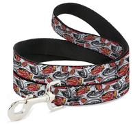 Disney Pet Leash, Dog Leash, Winnie The Pooh and Friends Poses and Title Logos Yellow, 4 Feet Long 1.0 Inch Wide