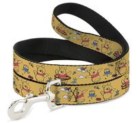 Disney Pet Leash, Dog Leash, Winnie The Pooh Happy Poses Golden Yellow, 4 Feet Long 1.5 Inch Wide