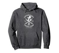 Disney Peter Pan Captain Hook's Pirate Crew Pullover Hoodie, Adult Unisex, Dark Heather Grey, Large