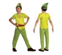 Disney Peter Pan Costume for Kids, Officially Licensed by disguise, Features Signature Dual Green Outfit with Feather Hat, Comfortable Fit with Detailed Design, 12-18 Months