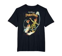 Disney Peter Pan Darling Flight Vintage Graphic Tee T-Shirt, Men's Big and Tall, Black, 6X Tall
