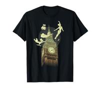 Disney Peter Pan The Darlings Flying By Clock Tower Tee T-Shirt