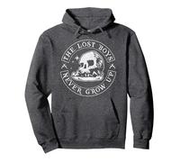 Disney Peter Pan The Lost Boys Never Grow Up Pullover Hoodie, Adult Unisex, Dark Heather Grey, Small