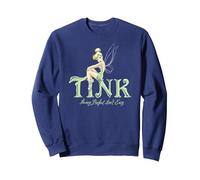 Disney Peter Pan Tinker Bell Being Perfect Isn’t Easy Sweatshirt, Adult Unisex, Navy Blue, Large