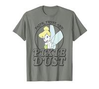 Disney Peter Pan Tinker Bell Faith Trust And Pixie Dust T-Shirt, Men, Olive Heather, Medium