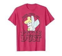 Disney Peter Pan Tinker Bell Faith Trust And Pixie Dust T-Shirt, Men, Red Heather, Medium