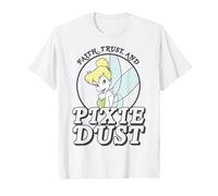 Disney Peter Pan Tinker Bell Faith Trust And Pixie Dust T-Shirt, Men, White, Medium