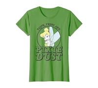 Disney Peter Pan Tinker Bell Faith Trust And Pixie Dust T-Shirt, Women, Grass Green, X-Large