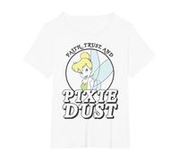 Disney Peter Pan Tinker Bell Faith Trust And Pixie Dust T-Shirt, Women's Plus, White, 1X