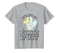 Disney Peter Pan Tinker Bell Faith Trust And Pixie Dust T-Shirt, Youth, Heather Grey, 2T