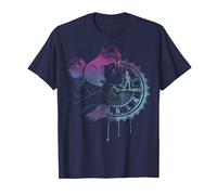 Disney Peter Pan Tinker Bell Neon Colors Clock Portrait T-Shirt