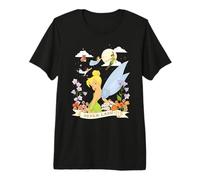 Disney Peter Pan Tinker Bell Never Land Flowers and Flight Premium T-Shirt