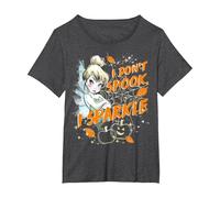 Disney Peter Pan Tinkerbell Halloween Sparkle Tee T-Shirt, Women's Plus, Dark Heather Grey, 6X
