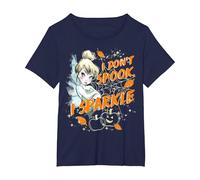 Disney Peter Pan Tinkerbell Halloween Sparkle Tee T-Shirt, Women's Plus, Navy Blue, 6X