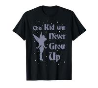 Disney Peter Pan Tinkerbell Never Grow Up Graphic Tee T-Shirt