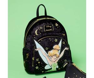 Disney Peter Pan Tinkerbell Pixie Dust Velvet Loungefly Mini Backpack