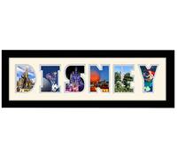 Disney Photo Frame for your own Disney holiday photo memories 1259-CC (Black Finish Frame Cream Mount Grey Inside)