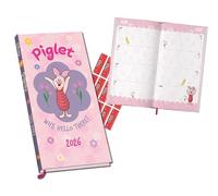 Disney Piglet Diary 2026 Slim Pocket Diary Calendar Winnie The Pooh with FREE Organisational Stickers Included