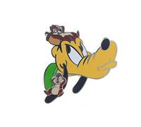 Disney Pin 102189 Pluto with Chip and Dale on his Head Pin