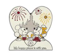Disney Pin My Happy Place is With You. Mickey Minnie Heart