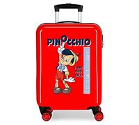 Disney Pinocchio Cabin Suitcase Red 38x55x20 cm Hard ABS Side Combination Lock 34L 2 kg 4 Double Wheels, Pinocchio, Suitcase 55