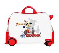 Disney Pinocchio Children's Suitcase White 50x39x20cm Rigid ABS Combination Closure Side 34L 1.8 kg 4 Wheels