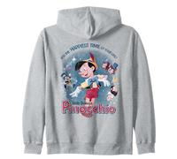 Disney Pinocchio For The Happiest Time In Your Life Retro Zip Hoodie