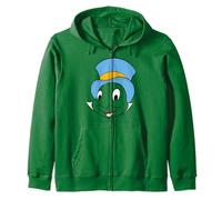 Disney Pinocchio Jiminy Cricket Big Face Zip Hoodie