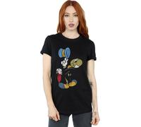 Disney Pinocchio Jiminy Cricket Cotton Boyfriend T-Shirt In Black
