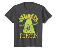 Disney Pixar A Bugs Life P. T. Flea Circus Logo T-Shirt, Youth, Dark Heather Grey, 2T