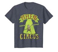 Disney Pixar A Bugs Life P. T. Flea Circus Logo T-Shirt, Youth, Heather Blue, Large