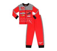 Disney Pixar Boys Girls Cars Racing Suit Long Pyjama Set Kids PJ's (2-3 Years) Red