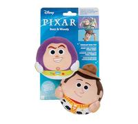 Disney Pixar Buzz and Woody Squeaky Plush Dog Toy 2-Pack - Two 3.5-Inch Plush with Squeakers Inside