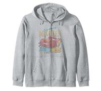 Disney Pixar Cars 2 Lighting Mc Queen Think Fast Portrait Zip Hoodie