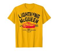 Disney Pixar Cars 3 Lightning McQueen Ready Graphic T-Shirt T-Shirt, Men, Golden Yellow, Small