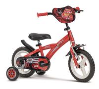 Toimsa Disney Cars Bicycle, Kids Bike, Learn to Ride, with Training Wheel Stabilisers and Mudguard, for children/youth age 3+ Years, Red and Black