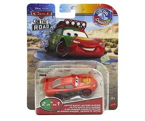 Disney Pixar Cars Cryptid Buster Lightning McQueen Color Changers - On The Road Series - Changes Red to Green