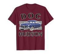 Disney Pixar Cars Doc Hudson Finish T-Shirt, Men, Burgundy, 3X-Large