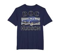 Disney Pixar Cars Doc Hudson Finish T-Shirt, Men's Big and Tall, Navy Blue, 2X Tall