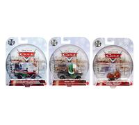 Mattel Disney Pixar Cars 2023 Holiday Christmas Special Edition Winter Series Set of 3 Diecast Vehicles with Mater, Lightning McQueen and Snowmobile