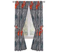 Disney Pixar Cars Lighnting Speed 84" Inch Drapes - Beautiful Room Décor & Easy Set Up, Bedding Features Lightning McQueen - Curtains Include 2 Tiebacks, 4 Piece Set (Official Disney Pixar Product)