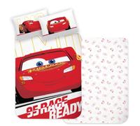 Disney Pixar Cars Lightning McQueen Bed Linen Set, 135 x 200 cm, 80 x 80 cm, 100% Cotton