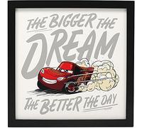 Disney Pixar Cars Lightning McQueen Framed Wall Decor - The Bigger The Dream, The Better The Day