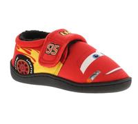 Disney Pixar Cars Lightning McQueen Slippers - Boys Kids Warm Plush Slippers with Touch-Fastening Strap, Toddler House Shoes, Child UK Sizes 5-12