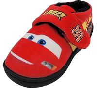 Disney Pixar Cars Lightning McQueen Slippers - Boys Kids Warm Plush Slippers with Touch-Fastening Strap, Toddler House Shoes, Child UK Sizes 5-12