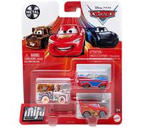 Disney Pixar Cars Mini Racers International Adventure 3-Pack, Soapy Mater, Racing Wheels Lightning McQueen & Union Jack Ramone