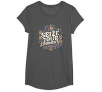 Disney Pixar Coco Seize Your Moment T-Shirt, Girls, Asphalt Grey, Medium