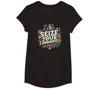 Disney Pixar Coco Seize Your Moment T-Shirt, Girls, Black, Medium